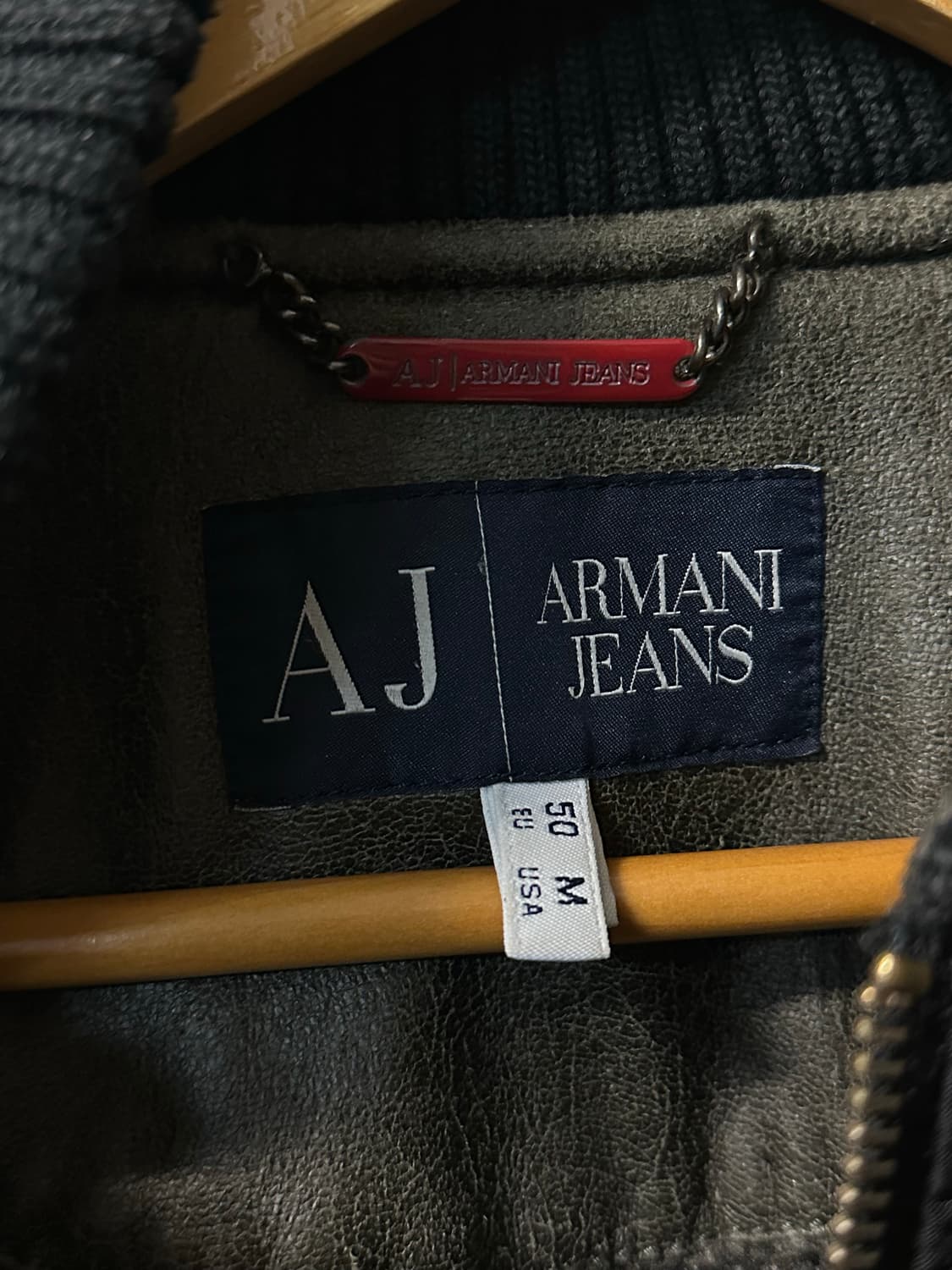 00's 아르마니진스 드래곤하이드 봄버 상품이미지6