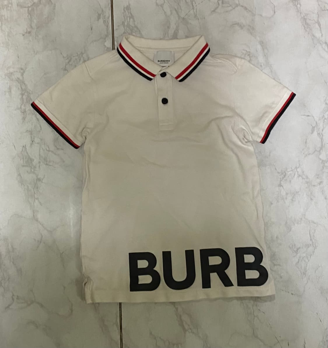 버버리 아동 카라 반팔티셔츠 8세용 상품이미지1