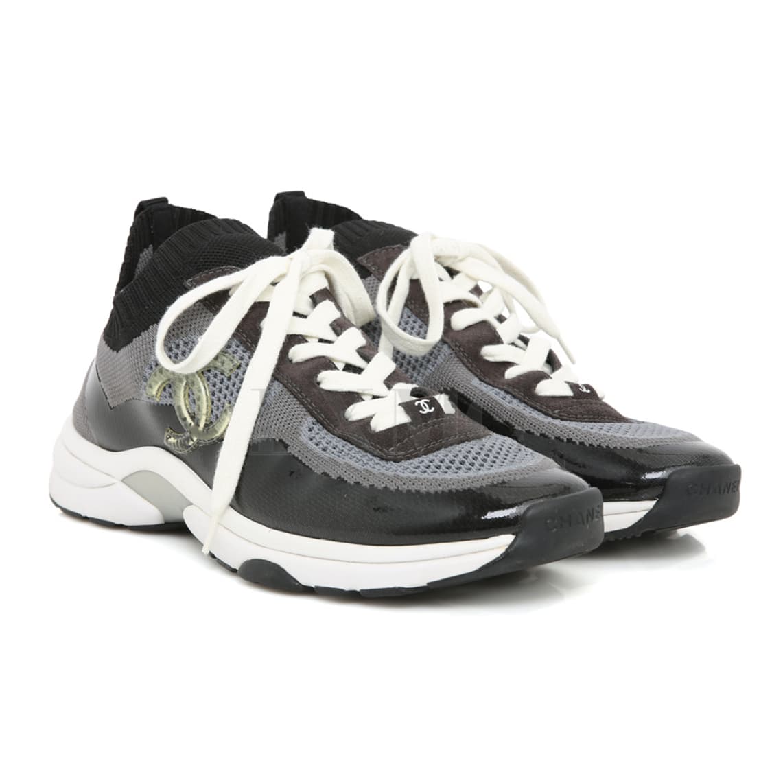 샤넬 믹스드파이버 CC 로고 트레이너 스니커즈 삭스 G36259 상품이미지3