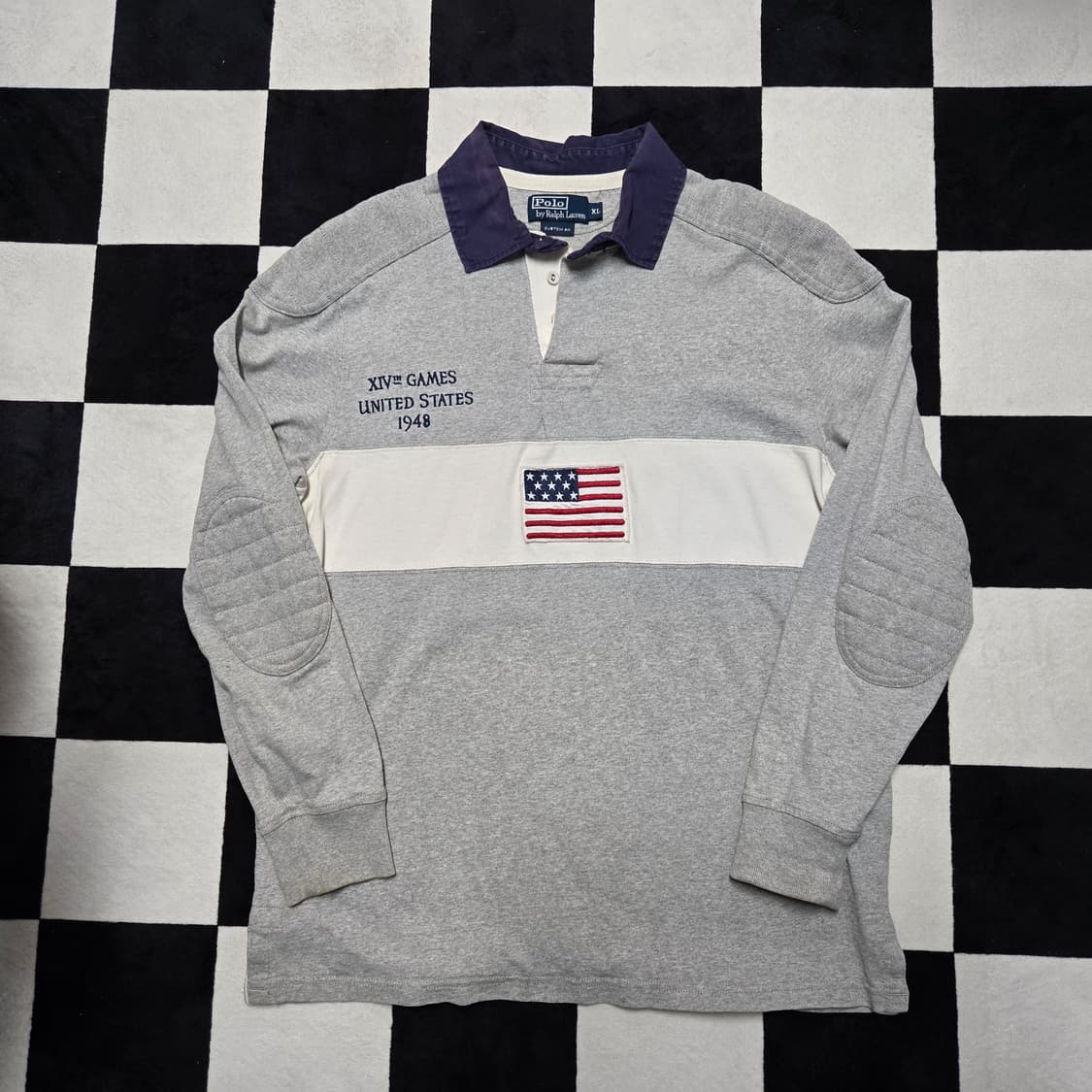 XL 폴로랄프로렌 럭비티셔츠 팀USA 그레이 상품이미지1