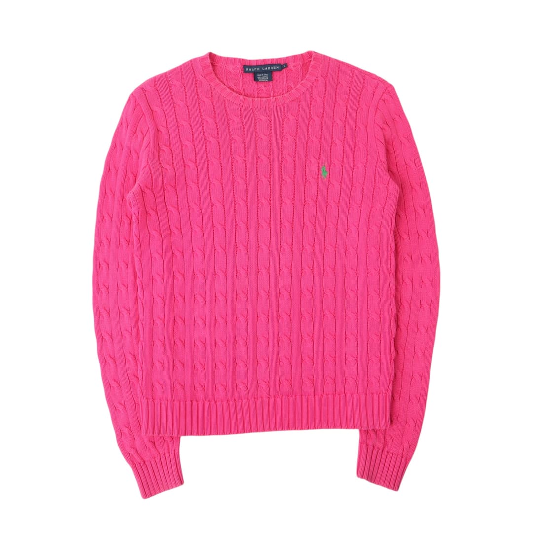 폴로 랄프로렌 핑크 코튼 케이블 니트 상품이미지1