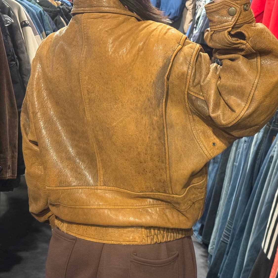 [IM] FLIGHT JACKET 레더 자켓   상품이미지5