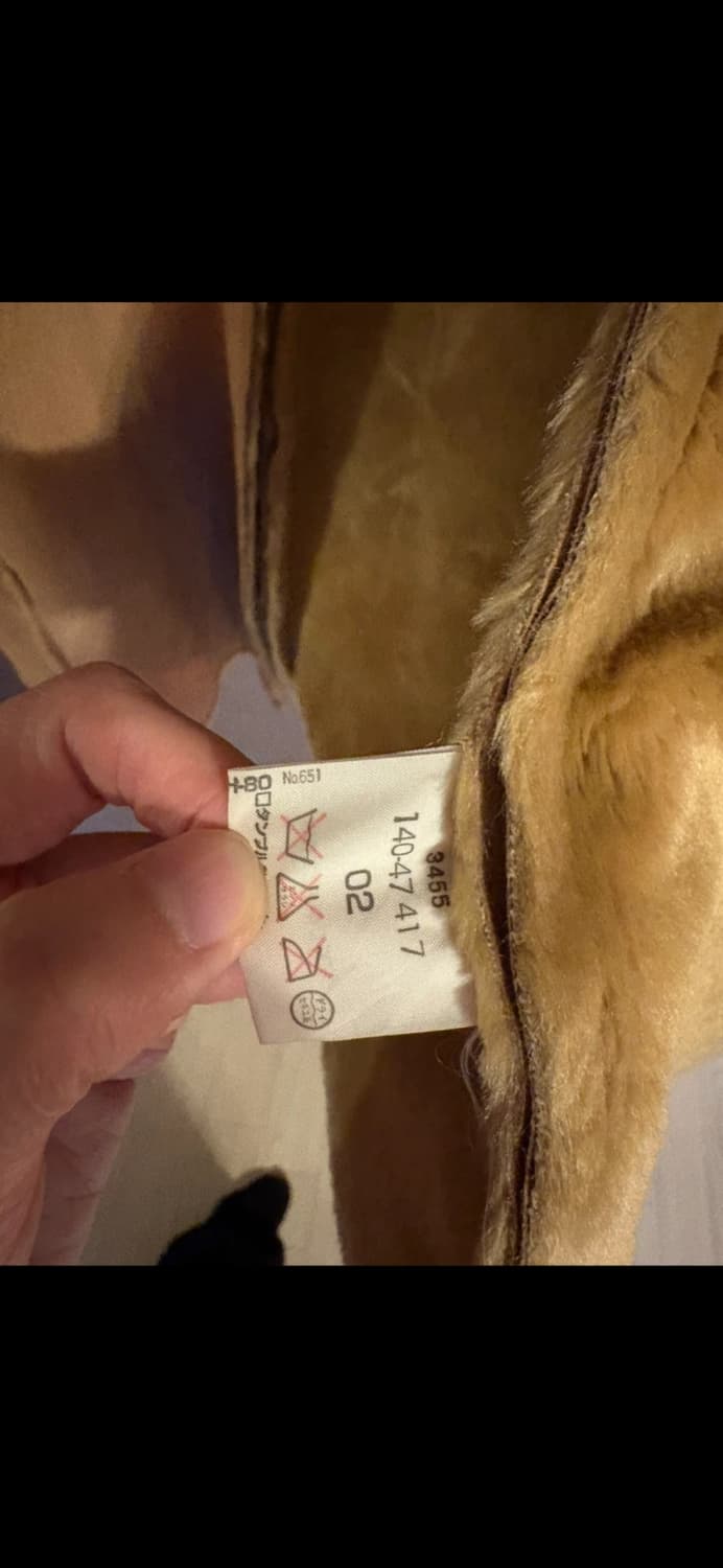 WO HOP 베이지 스웨이드 양털 무스탕 자켓 상품이미지8