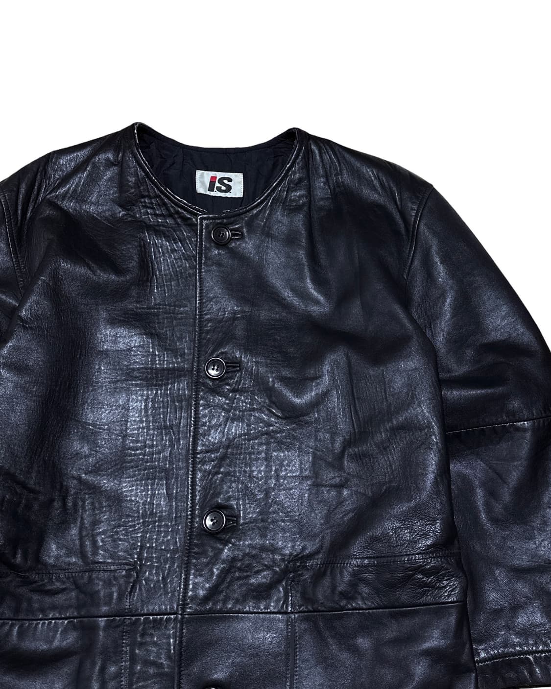 IS 이세이 미야케 램스킨 레더 자켓 상품이미지2