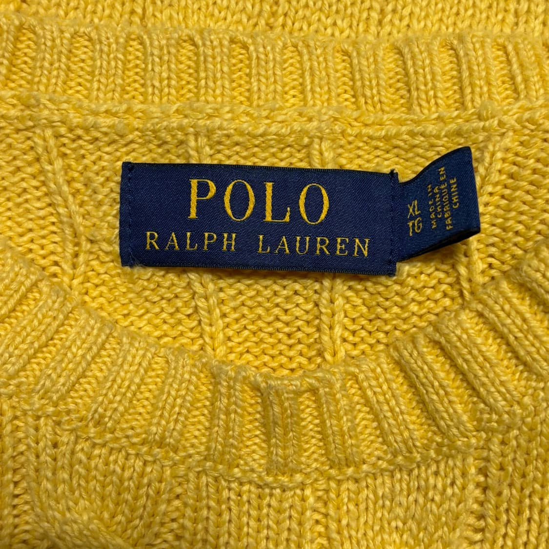XL 폴로랄프로렌 옐로우 케이블 니트 상품이미지4
