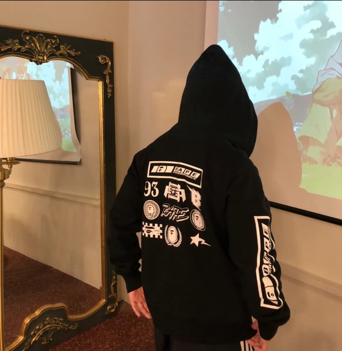 베이프 블랙 후드집업 상품이미지1