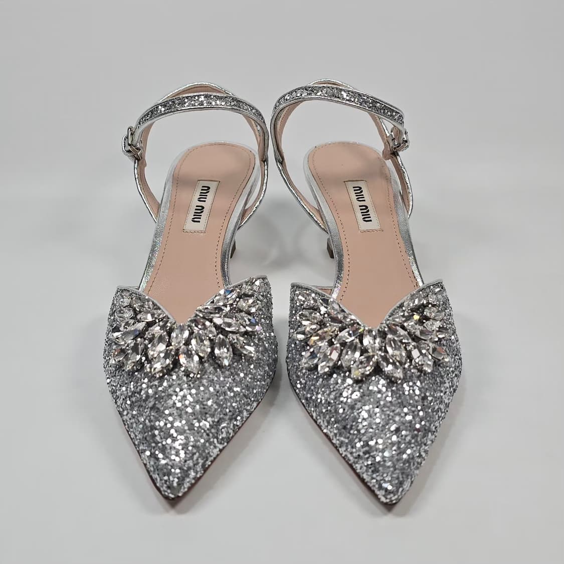 미우미우 여성 글리터 슬링백 펌프스 ( 245 ) 상품이미지2