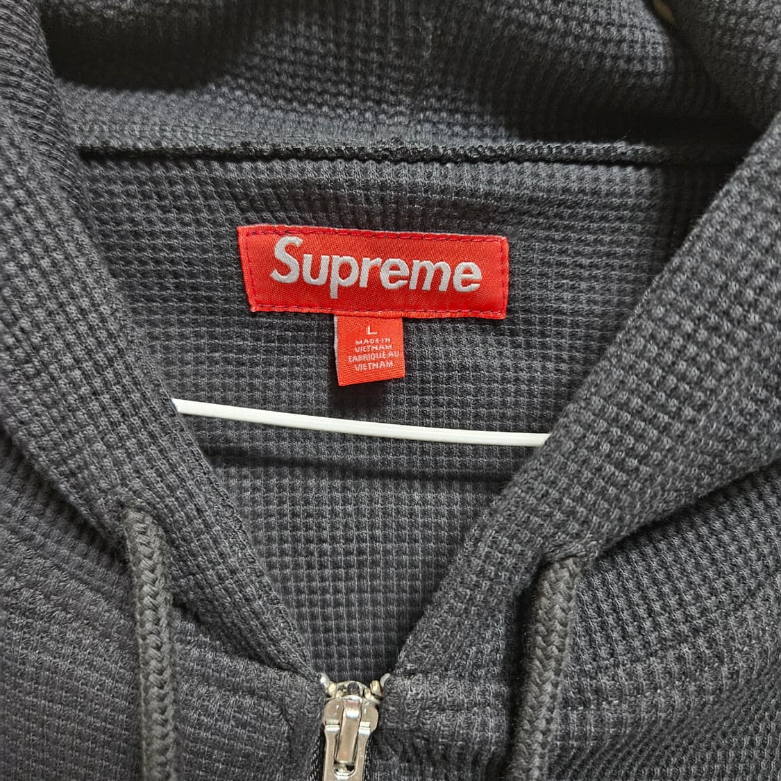 (L/105) 슈프림 써멀 후드집업 블랙 상품이미지3