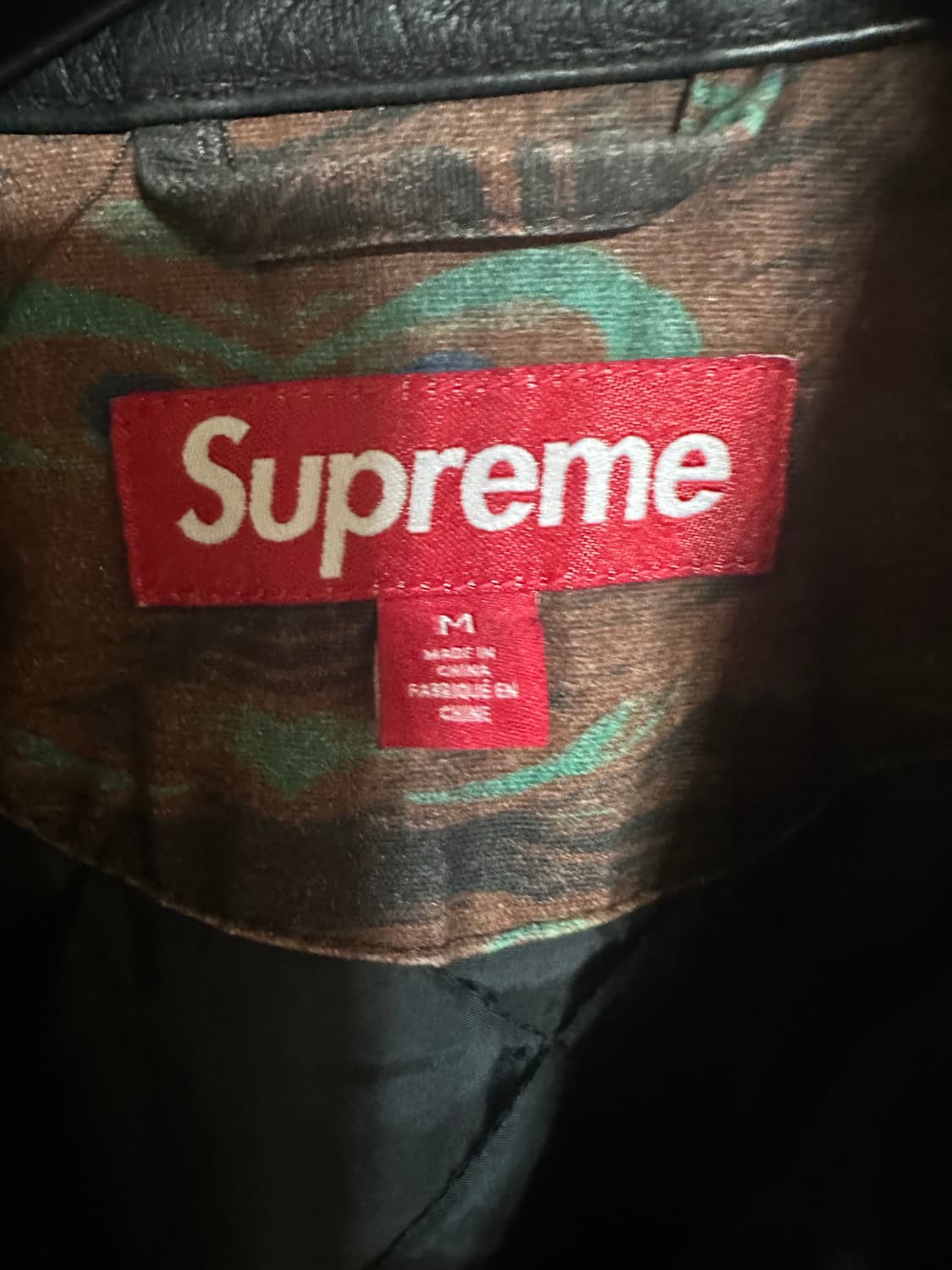 [M] 슈프림 유틸리티 레더 칼라 자켓 피콕 상품이미지2