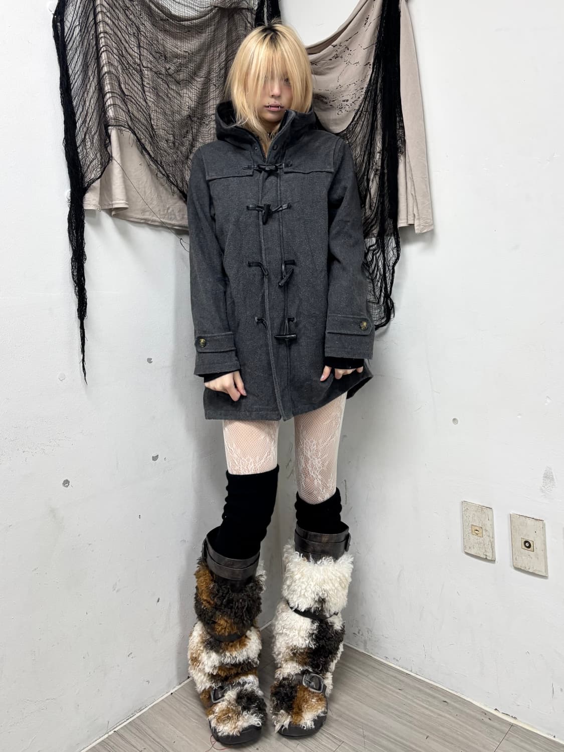 Minimal Grey Hoodie Coat 상품이미지2