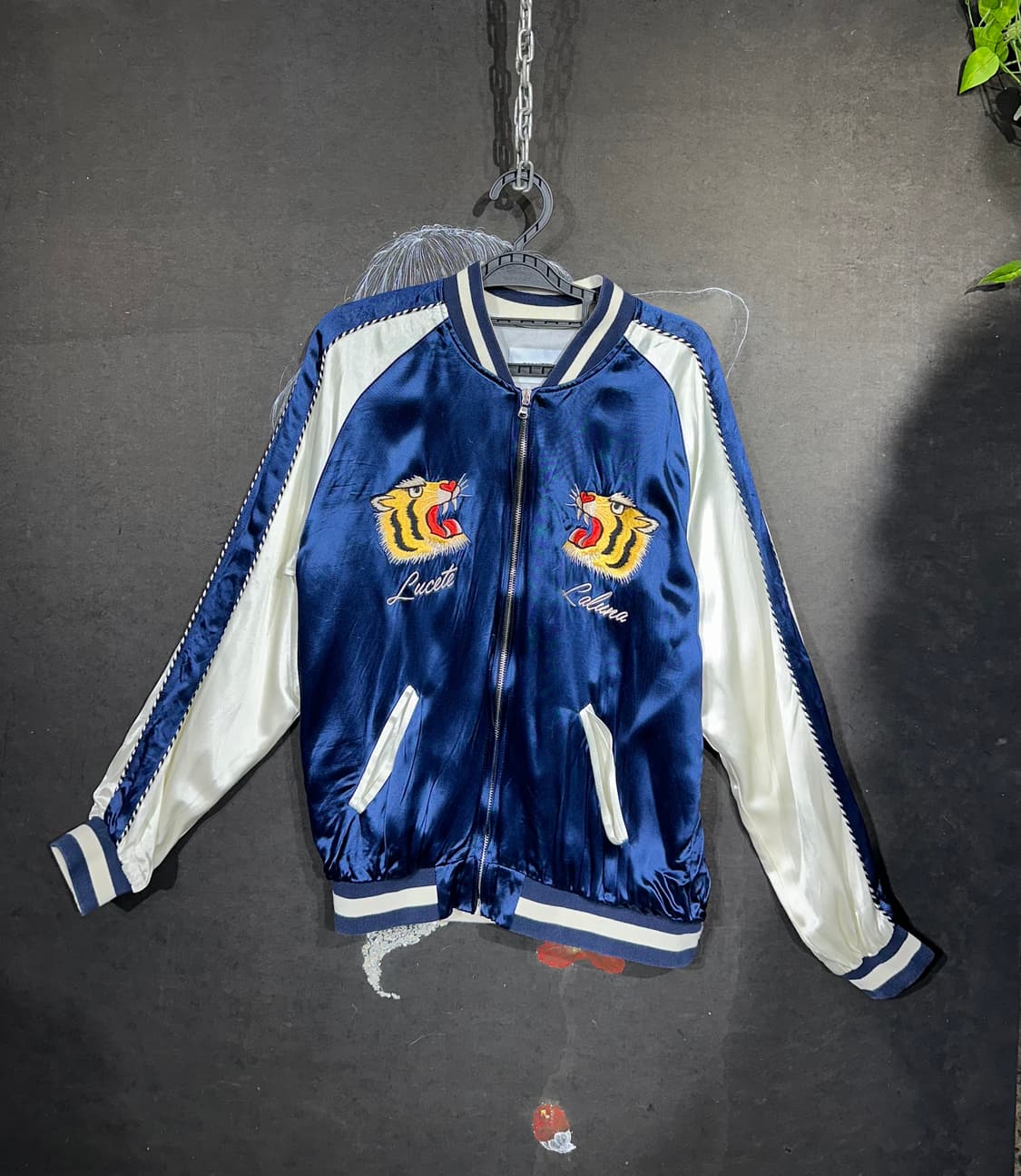 빈티지 Babaras 네이비 자수 스카잔 M 상품이미지5