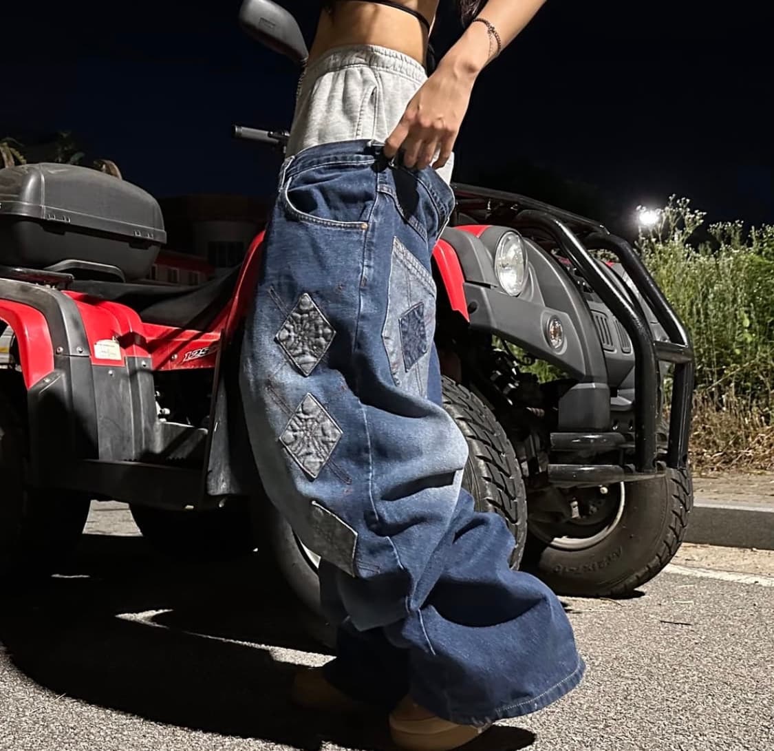 (새깅 추천!) 빈티지 워싱 자수 데님 상품이미지2