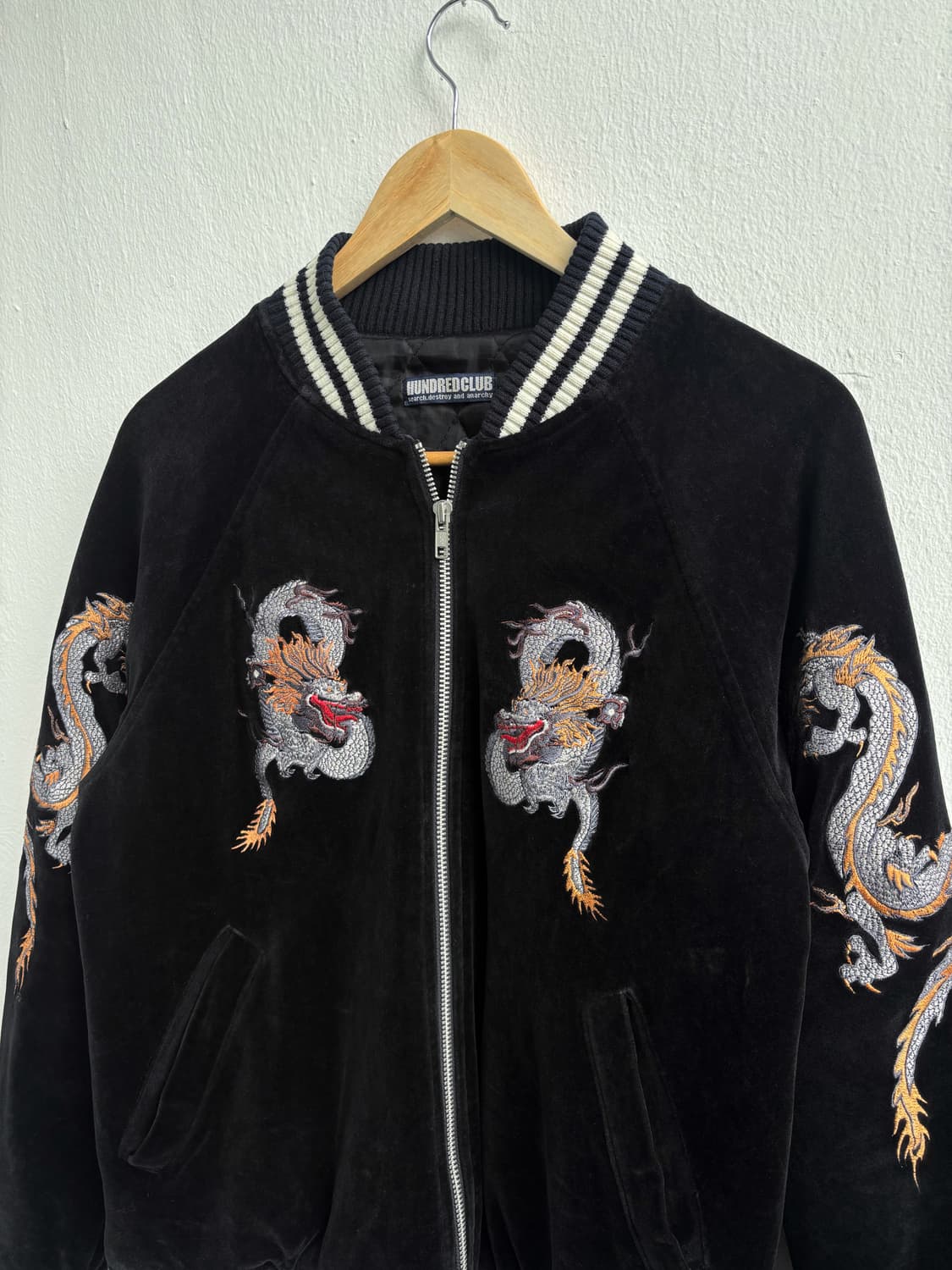 Hundredclub Velvet Dragon Skull Sukajan 상품이미지7