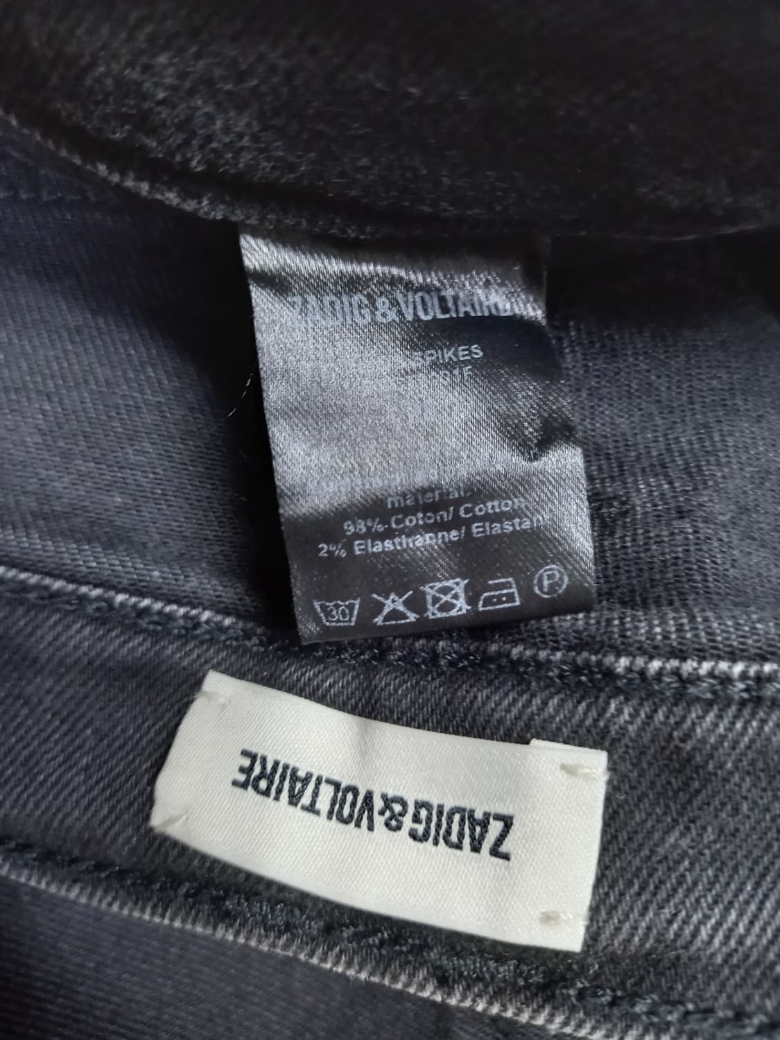 쟈딕앤볼테르 춘추동 블랙진 9부 데님 28.29 상품이미지9