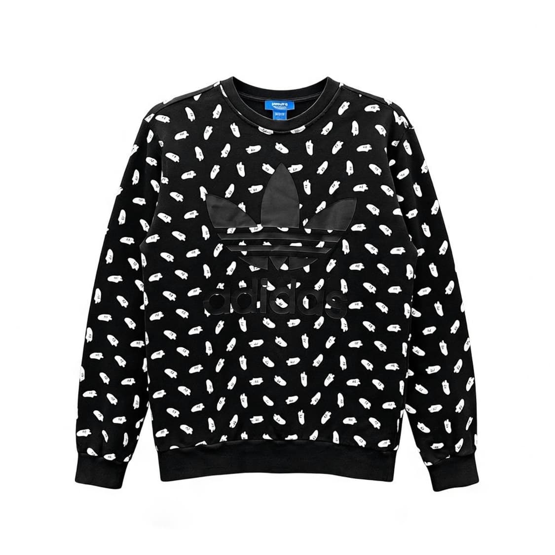 아디다스 슈퍼스타 아트그래픽 스웻셔츠 로고프린팅 디테일 블랙 상품이미지1