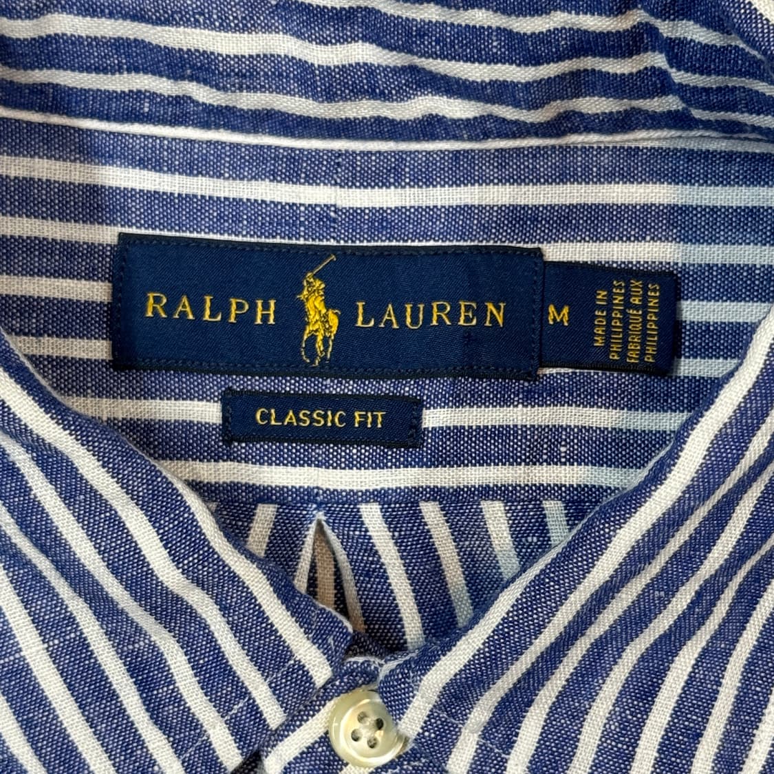 M) 폴로 랄프로렌 클래식핏 스트라이프 린넨 셔츠 상품이미지6