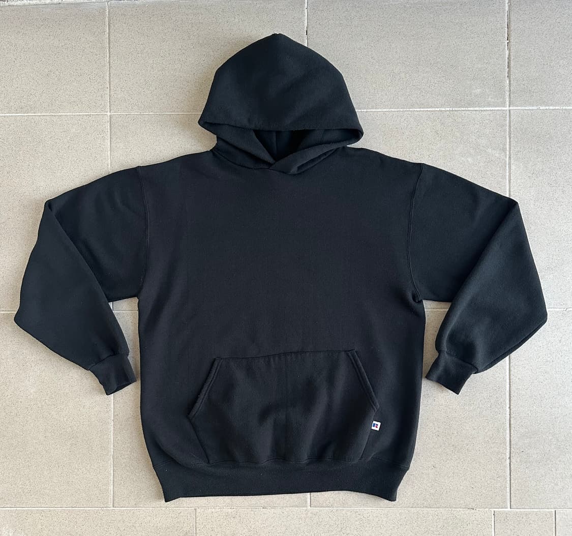 90s 빈티지 러셀 후드 블랙 XXL USA 상품이미지1