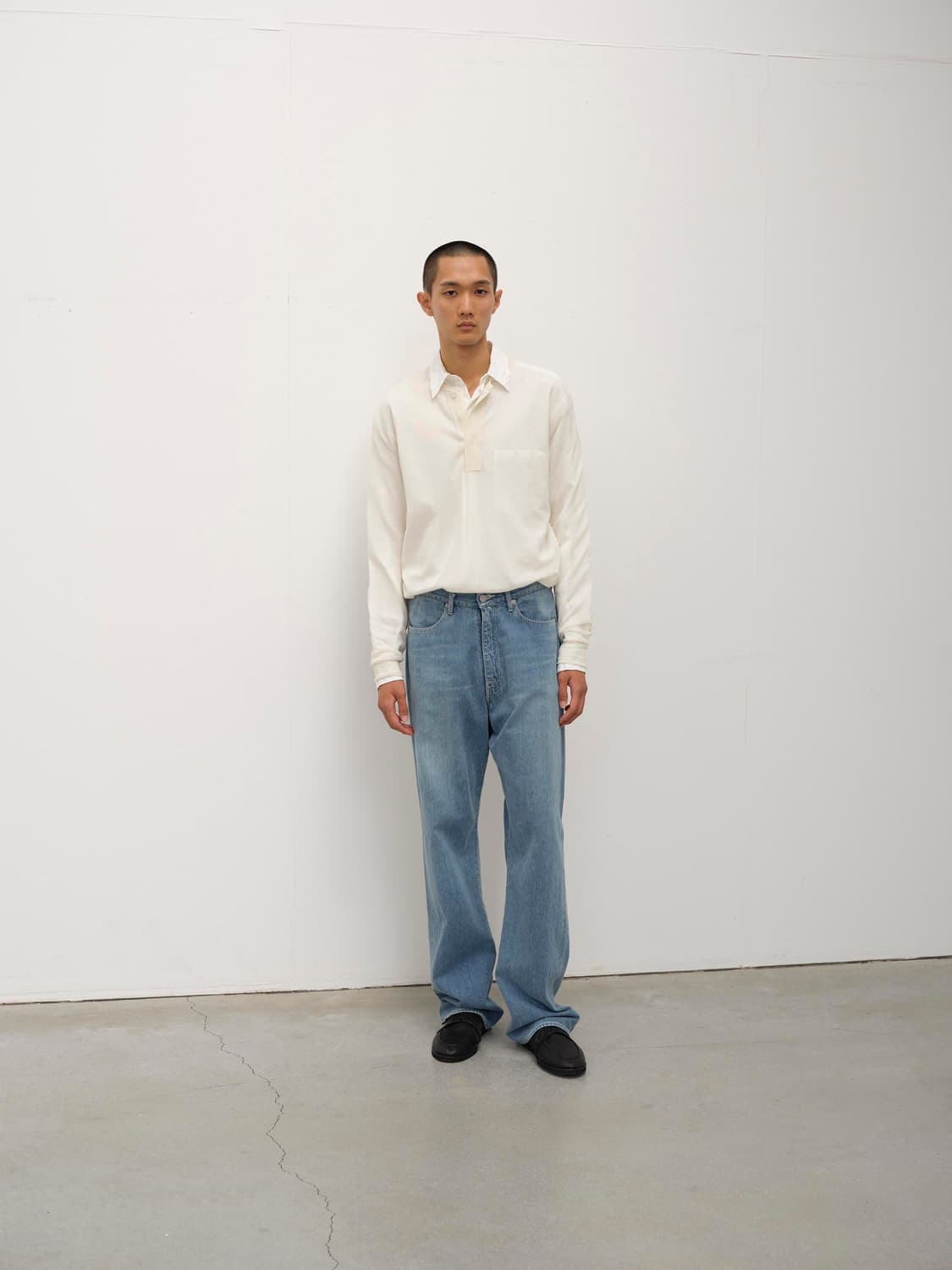 AURALEE SELVEDGE FADED LIGHT DENIM PANTS 상품이미지2