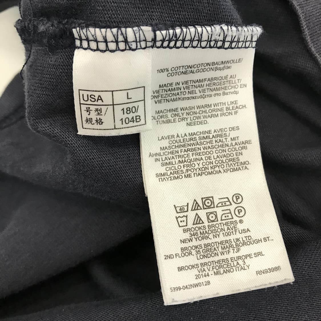 브룩스브라더스 가먼트다잉 수피마 반팔 [L] 상품이미지5