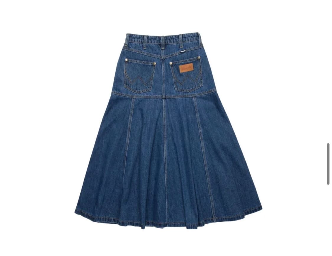 랭글러 데님 플레어 롱스커트 상품이미지2