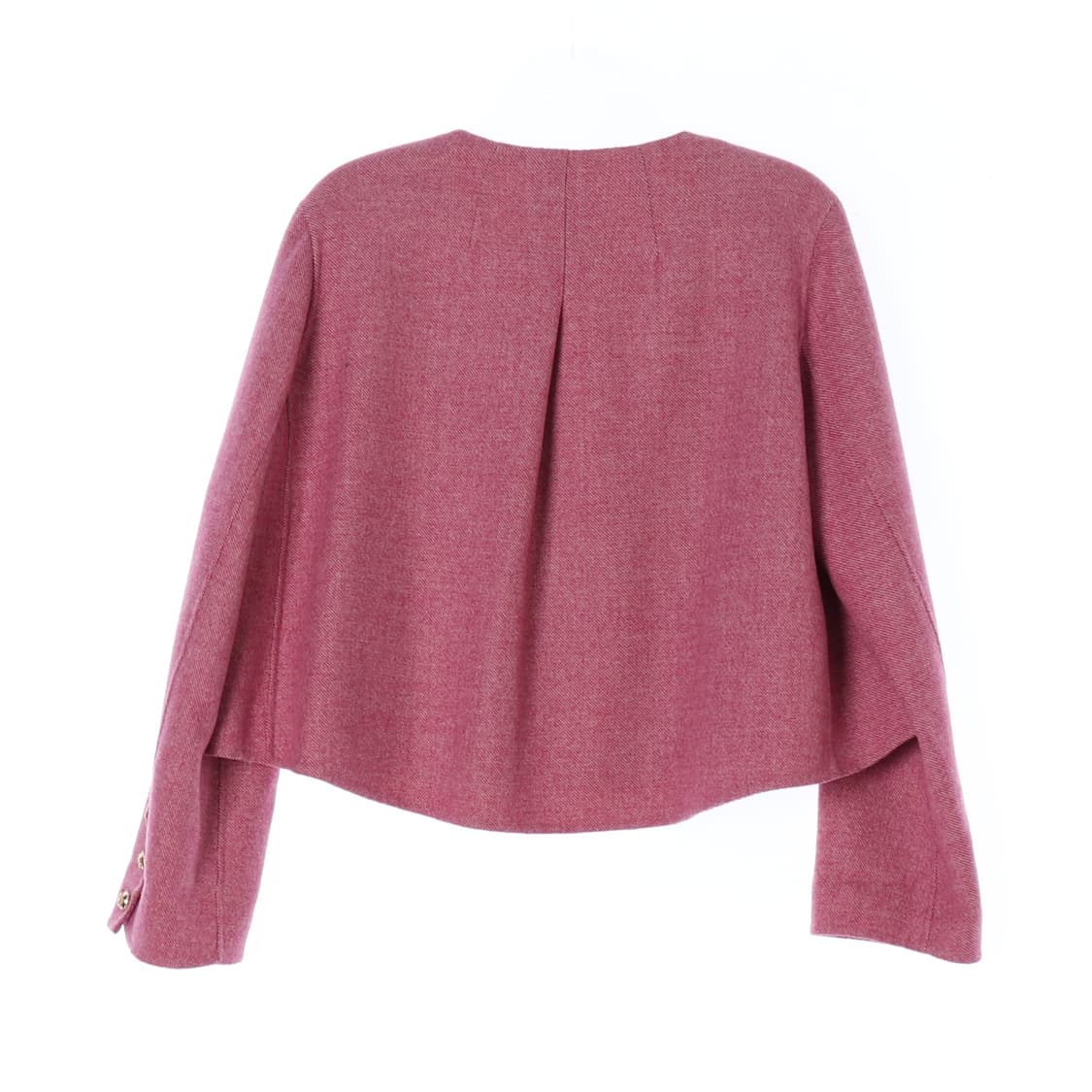 [S]타임 울100% 핑크 라운드 오버핏 A라인 재킷
 상품이미지5