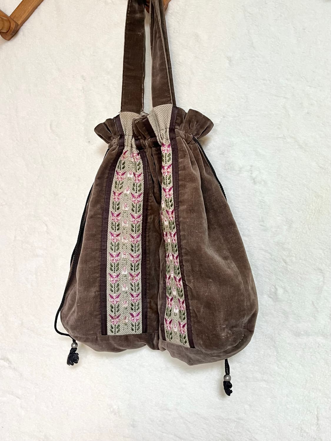 빈티지 브라운 패치 파우치  상품이미지3