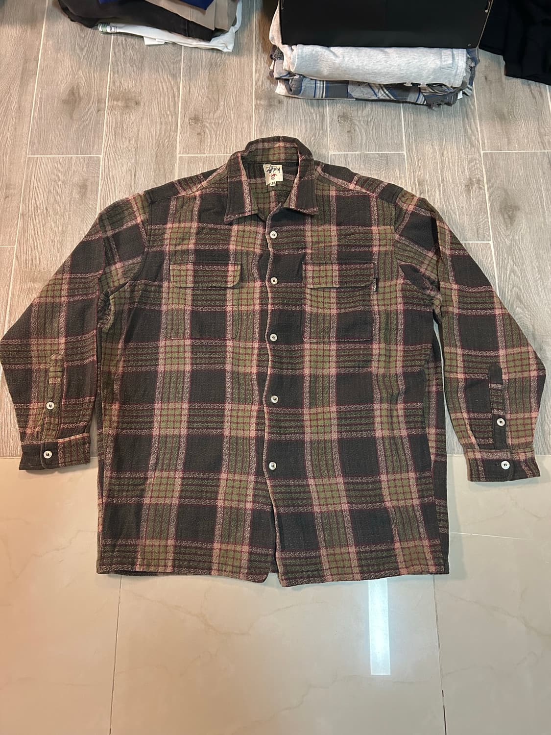 90s 스투시 크라운택 셔츠 m 상품이미지1