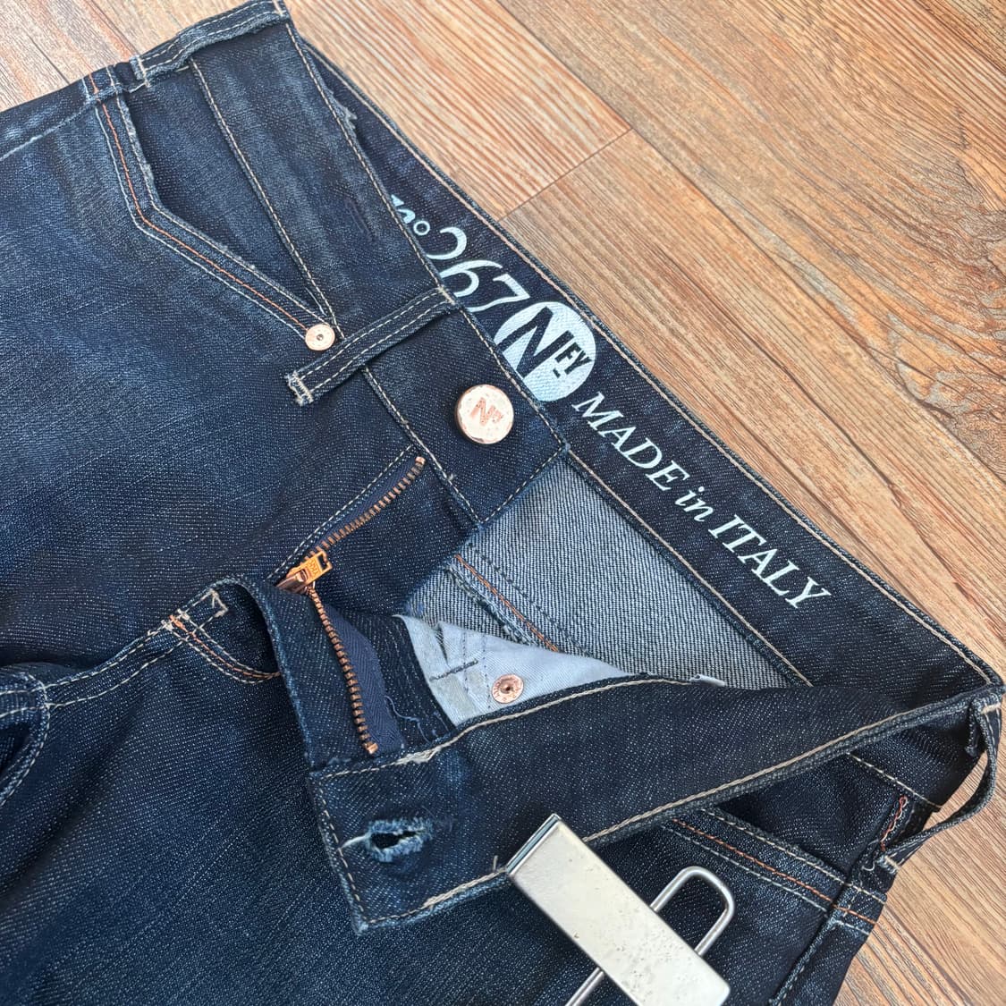 NFY 이태리 데님 청바지 26 진청 스판 수입 정품 상품이미지7
