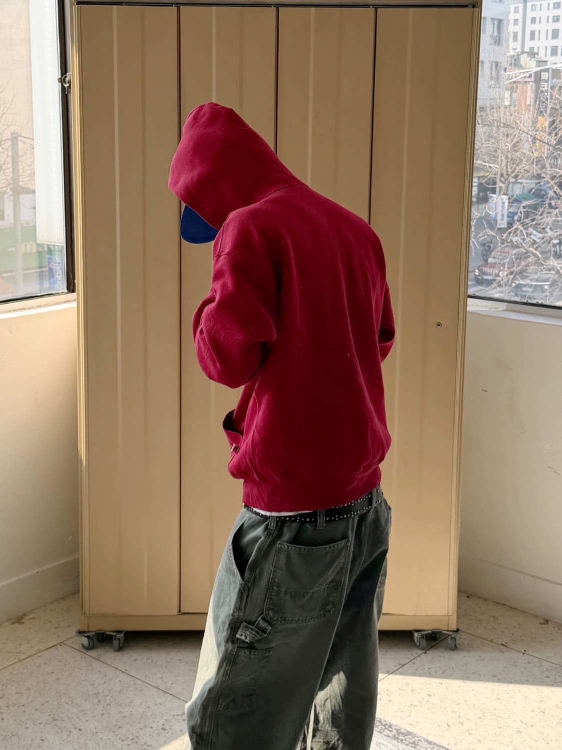 MADE IN USA 🇺🇸 90‘s 러셀 후드집업 레드 상품이미지4