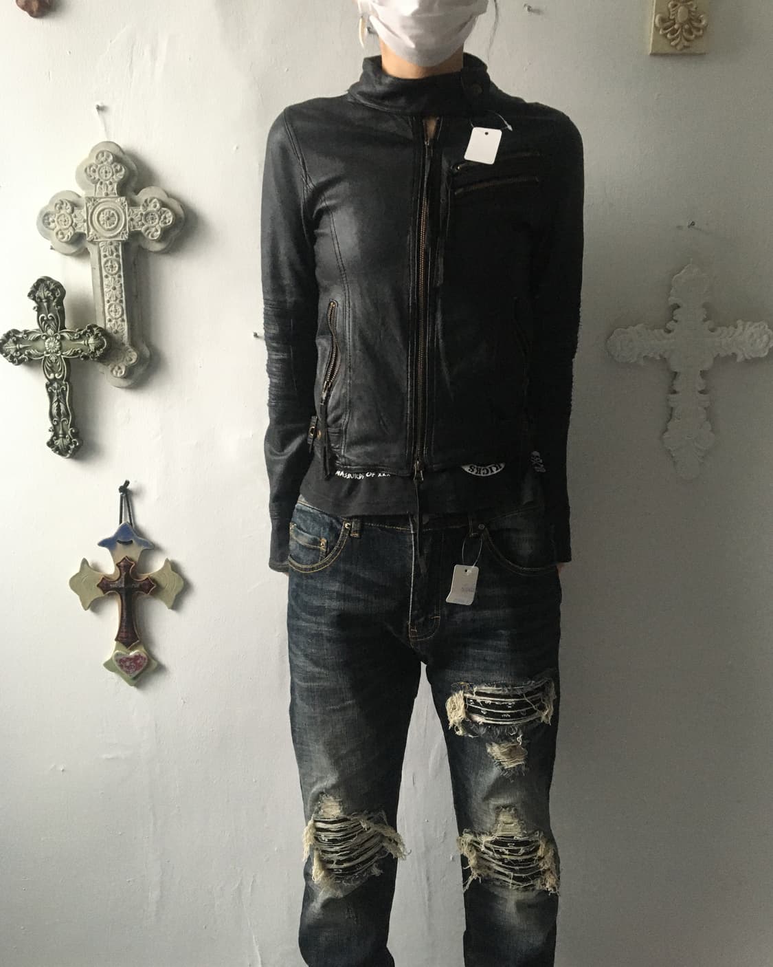 Slim fit lamb leather jacket 상품이미지7