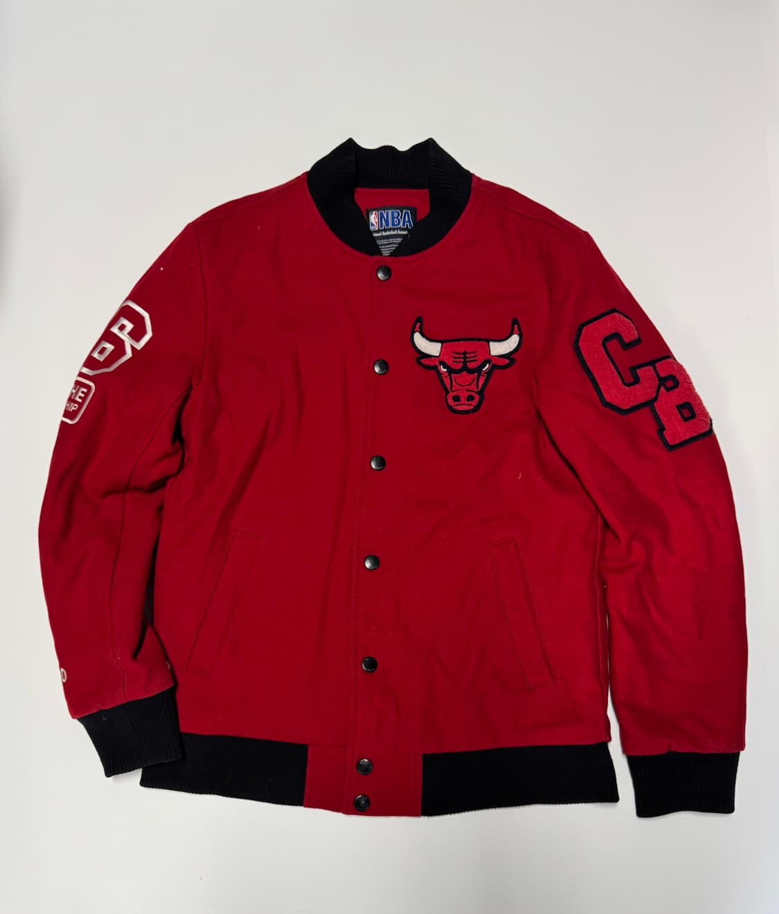 NBA 시카고 불스 스타디움 바시티 자켓 M 레드 상품이미지1