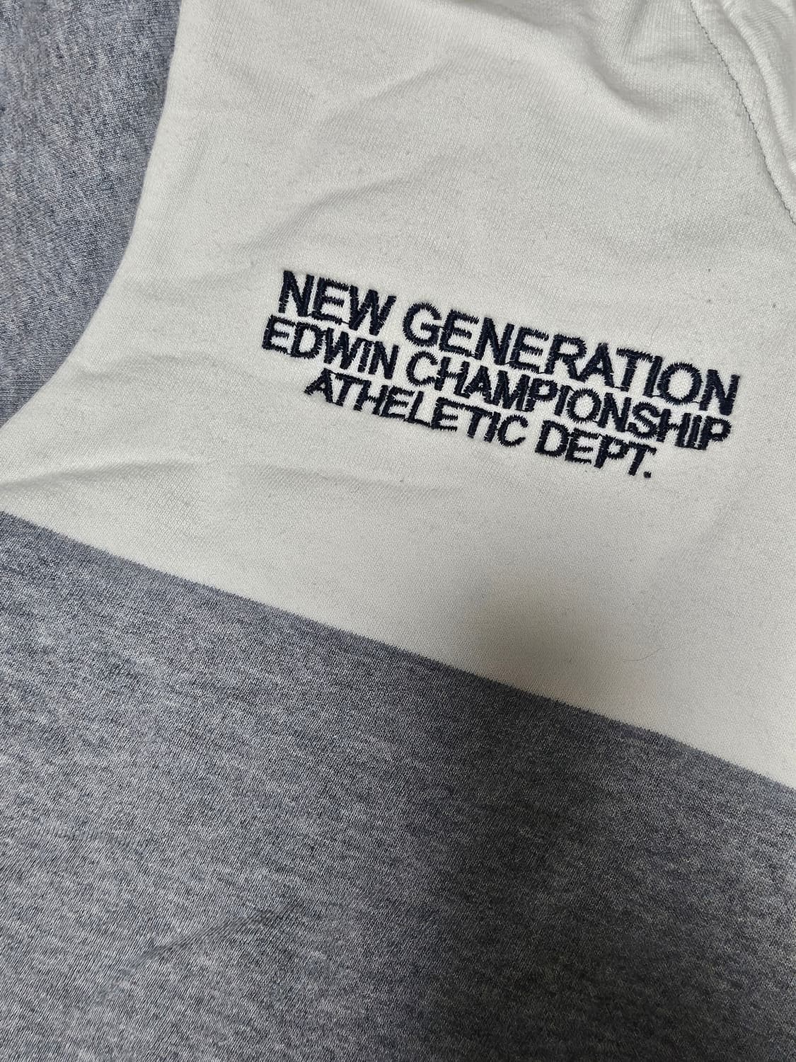 EDWIN 핀터깔 스트라이프 후드티 100 상품이미지3