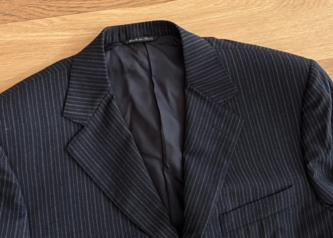 까날리 이태리제 100% 버진울 핀스트라이프 자켓 (48) 상품이미지2