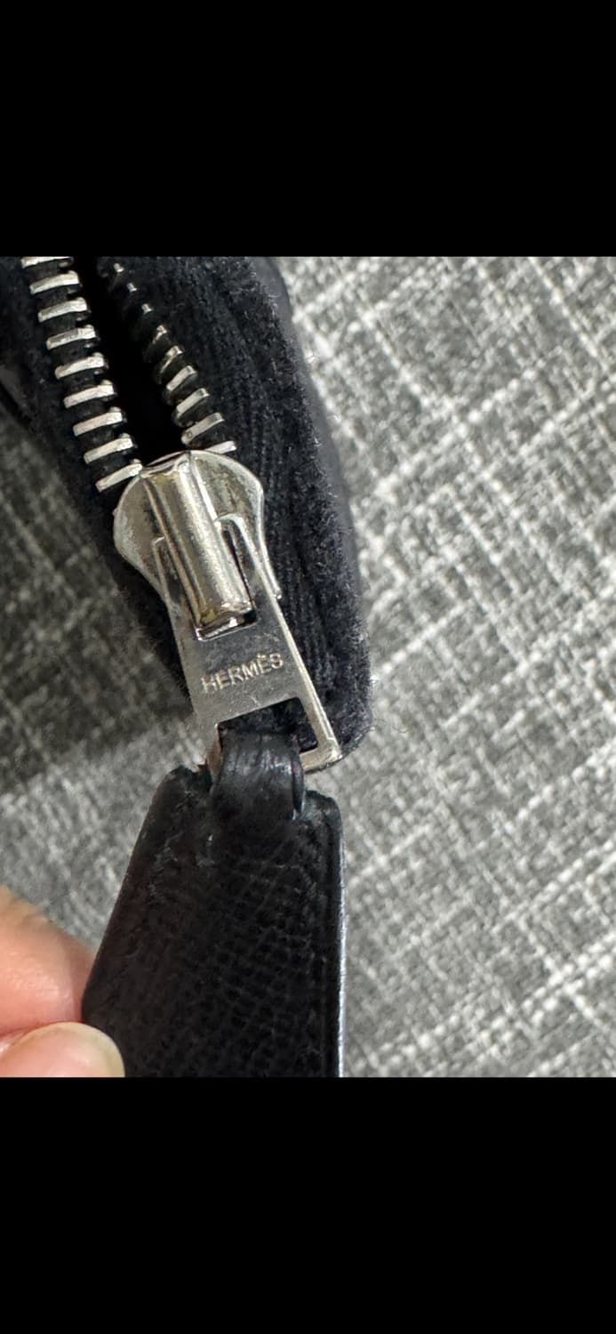 에르메스 블랙 펠트 가죽 클러치 파우치 상품이미지7