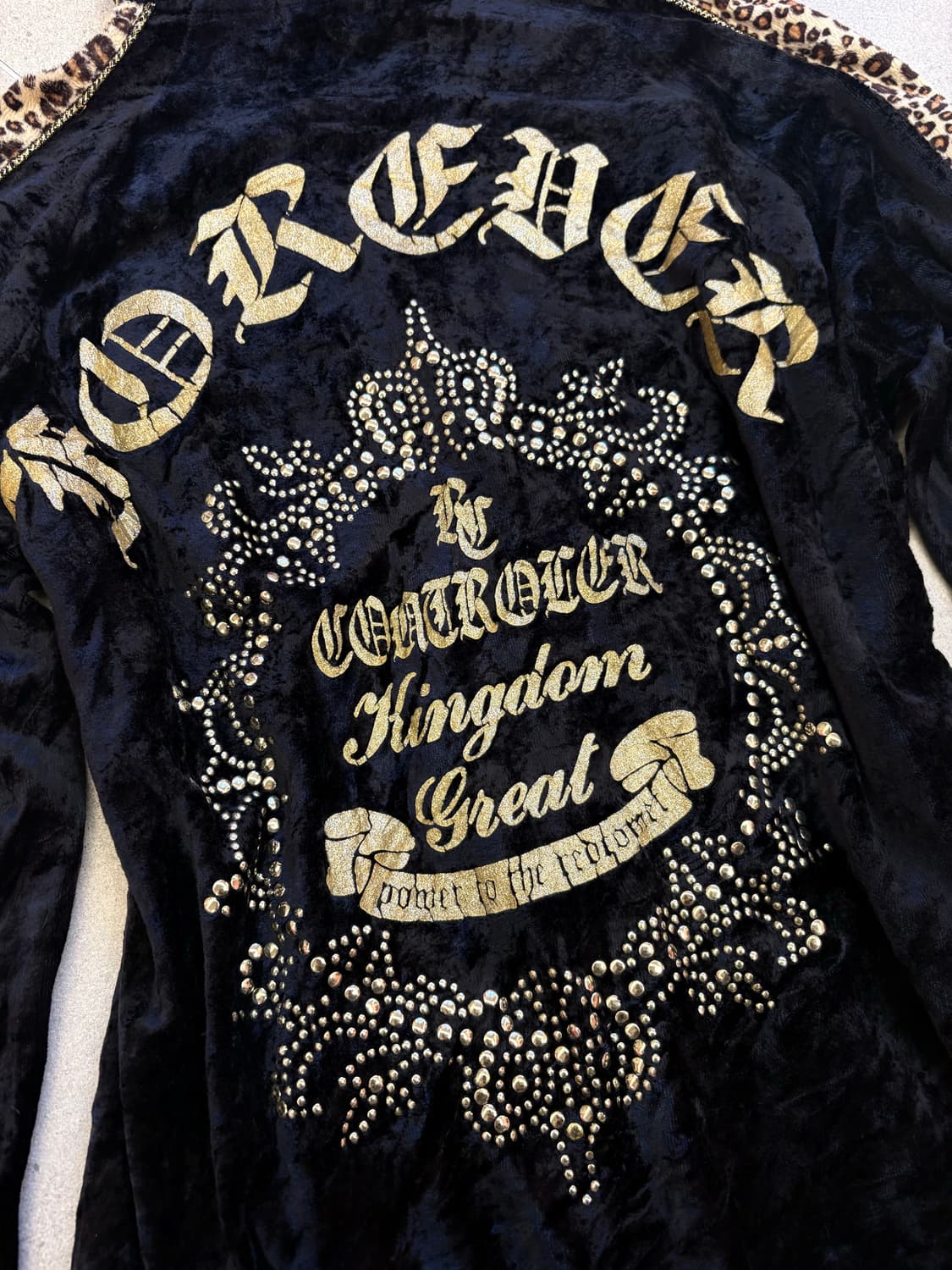 벨벳 호피 골드 집업 상품이미지6