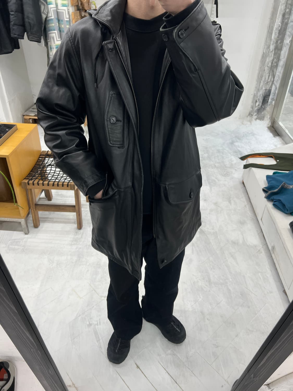 Retro gracle 양가죽 카코트 상품이미지6