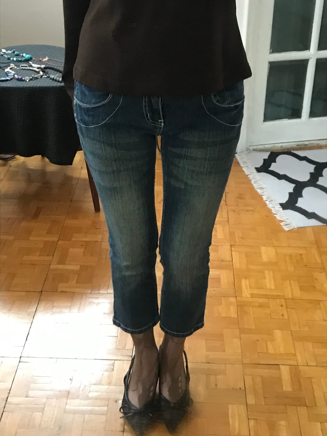 vintage denim capri pants 상품이미지4