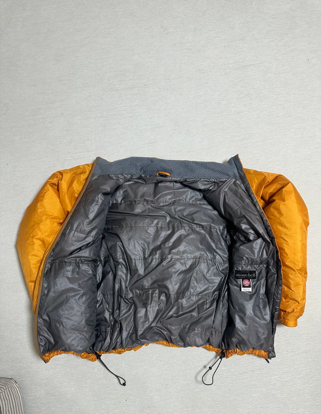 (M)90s 몽벨 빈티지 재팬 경량 다운 오렌지 상품이미지2