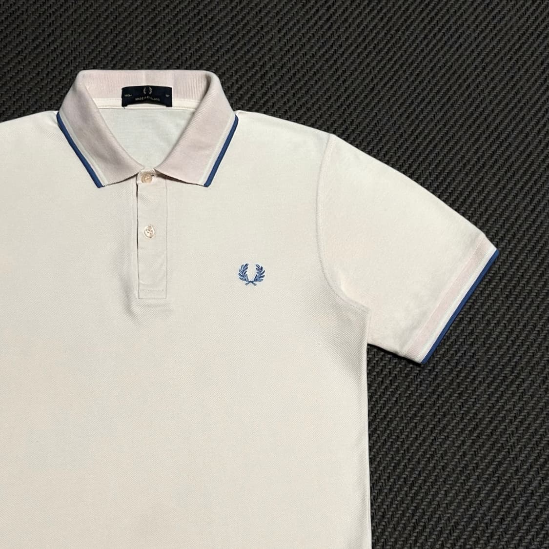 [S] Fredperry 프레드페리 살구색 트윈팁 반팔 카라티 상품이미지3