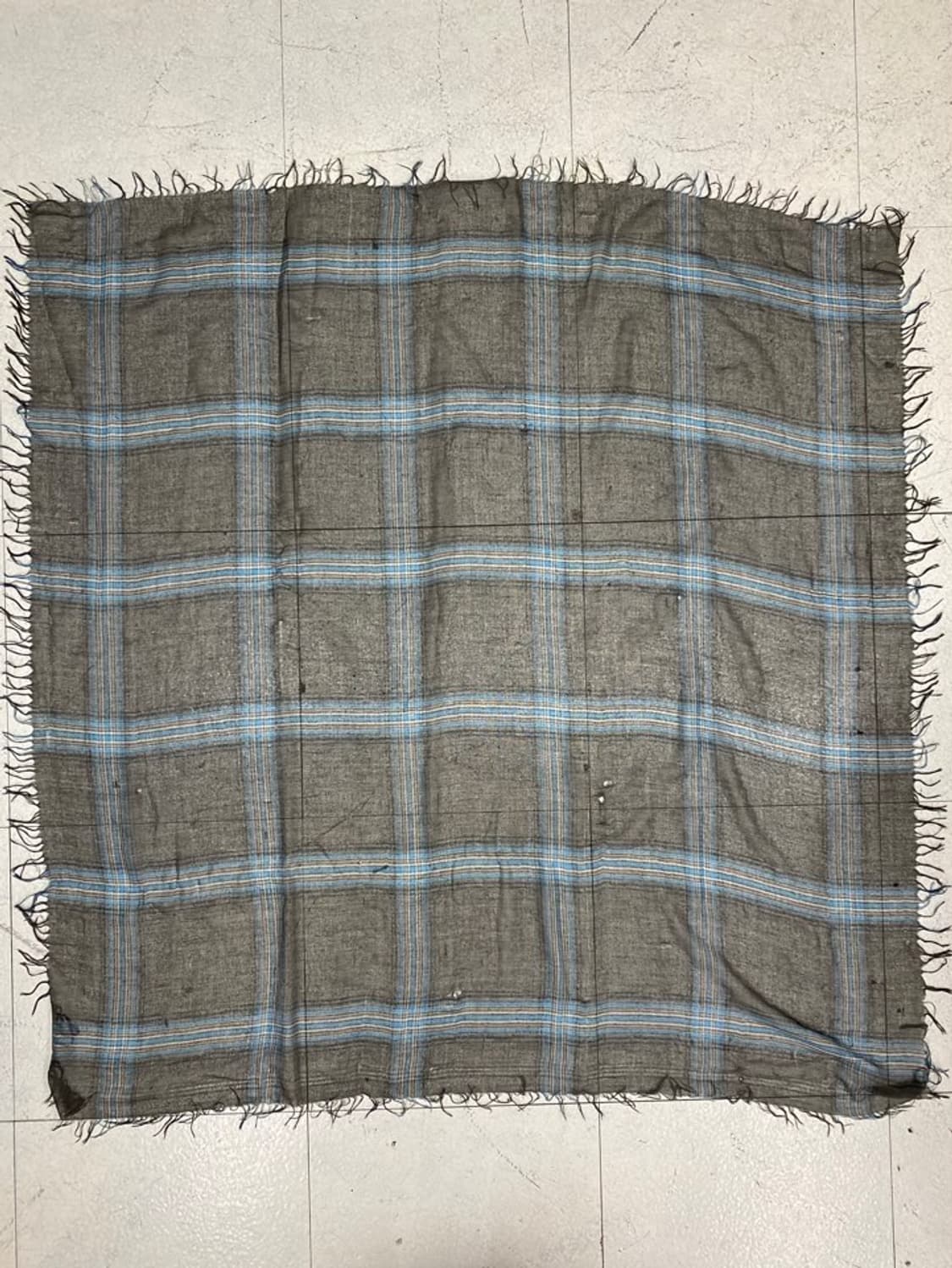 빈티지 체크 패턴 스카프 상품이미지3