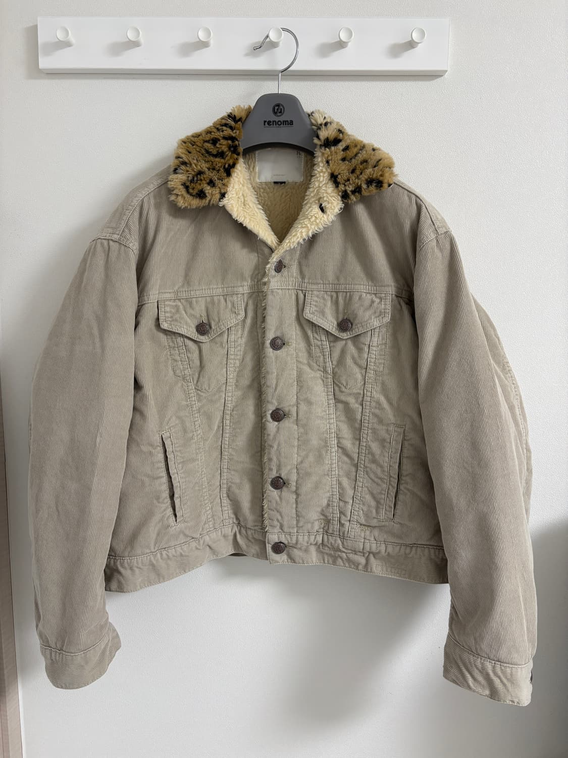 R13 리드 Reed 레오파드 퍼 트러커 자켓 상품이미지1