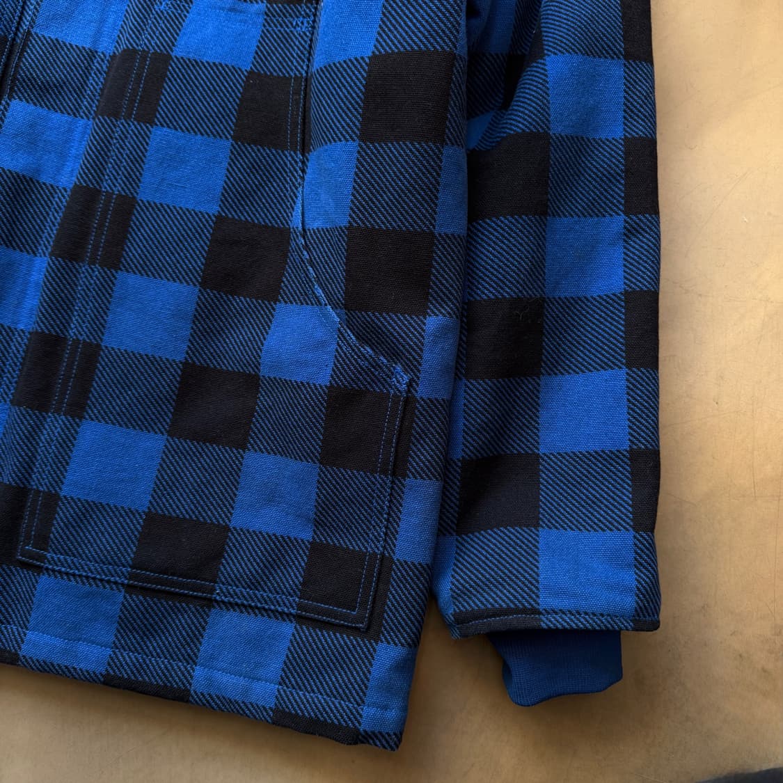 엑스라지 체크패턴 탈부착 후드파카 상품이미지4