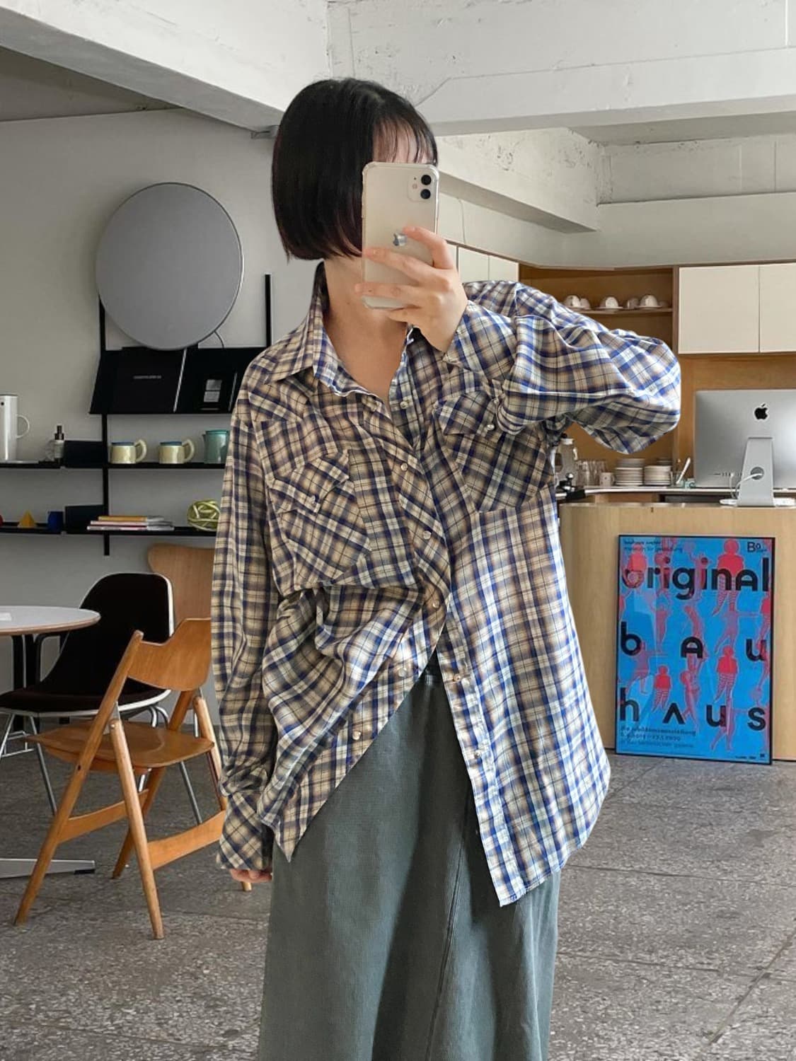 체크 포켓 셔츠 (Man XL) 상품이미지1