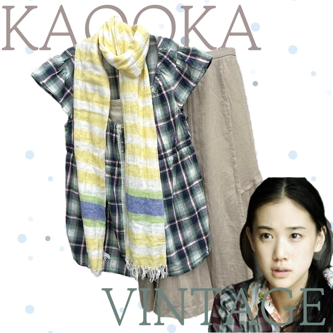 🫧하구미의  외출복 코디세트🫧 머플러 대장템 블라우스 모리걸 그런지  상품이미지1