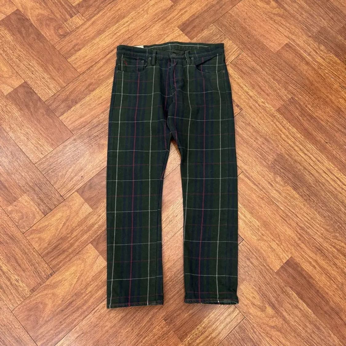 32 폴로 랄프로렌 타탄체크 플라이버튼 팬츠  상품이미지1