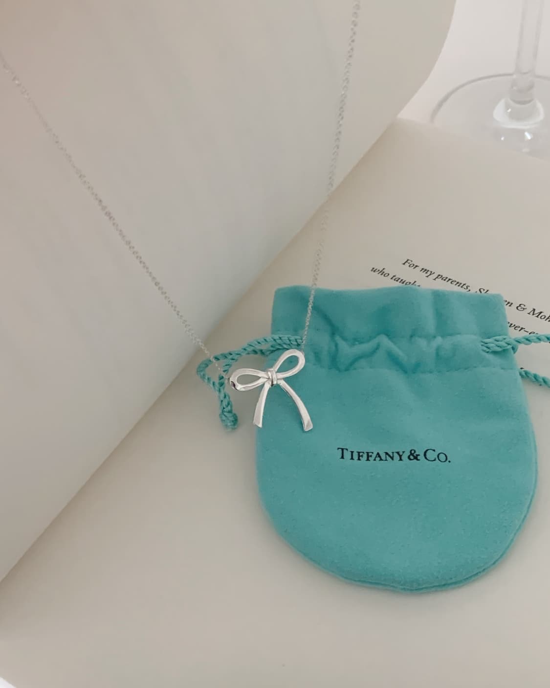 [ 티파니앤코 ]  티파니 신슬기 리본 라지 사이즈 목걸이 상품이미지1