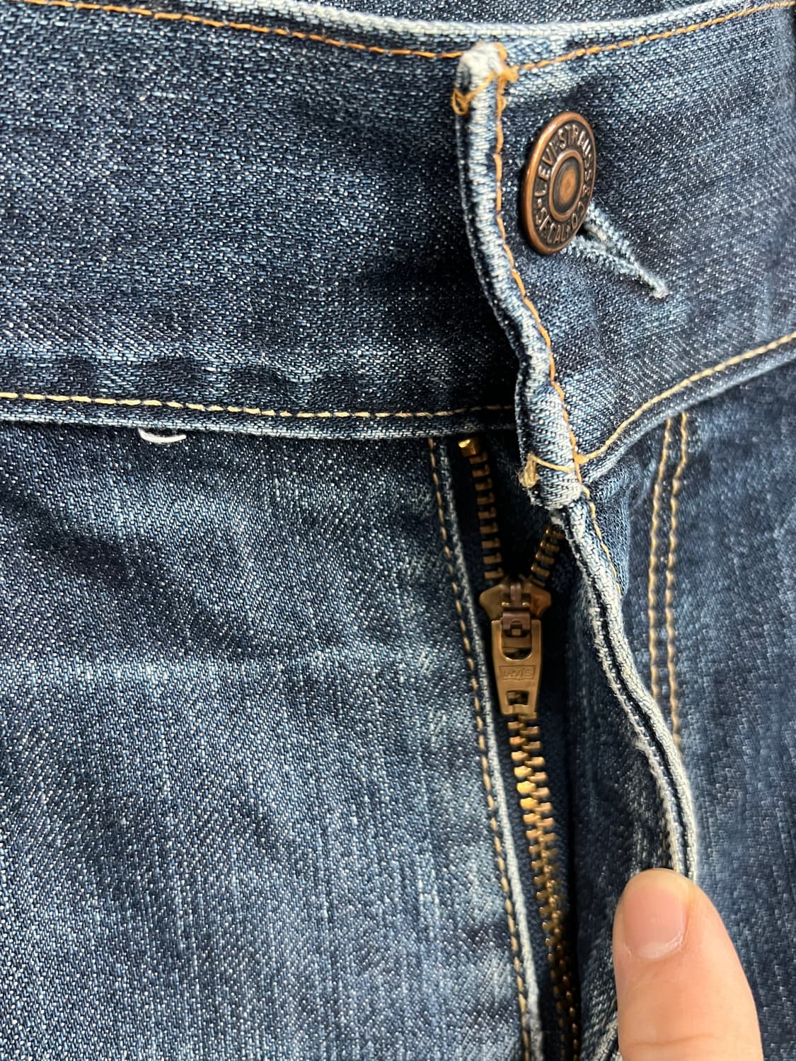 Levis 리바이스 523 스트레이트 워싱 데님 팬츠 상품이미지5