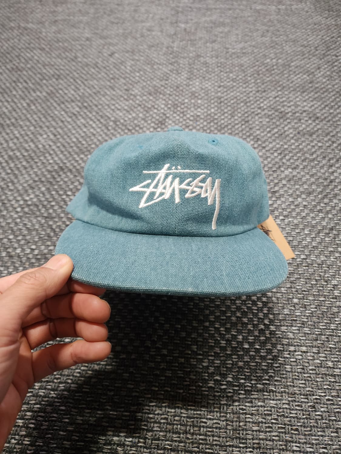 스투시 워시드 데님 볼캡 블루 색상 새상품 상품이미지4