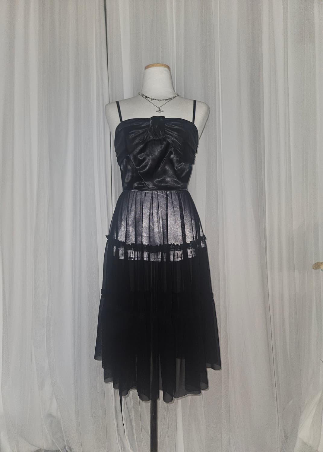 빈티지 공겜여주 히메 리본 퍼플 드레스 상품이미지1