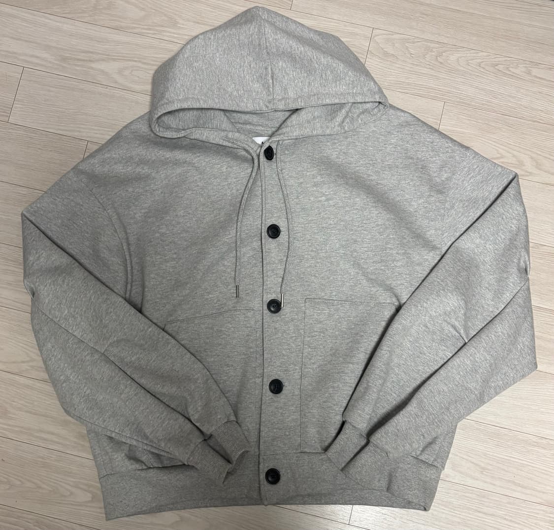And more 단추 후드 가디건 상품이미지2